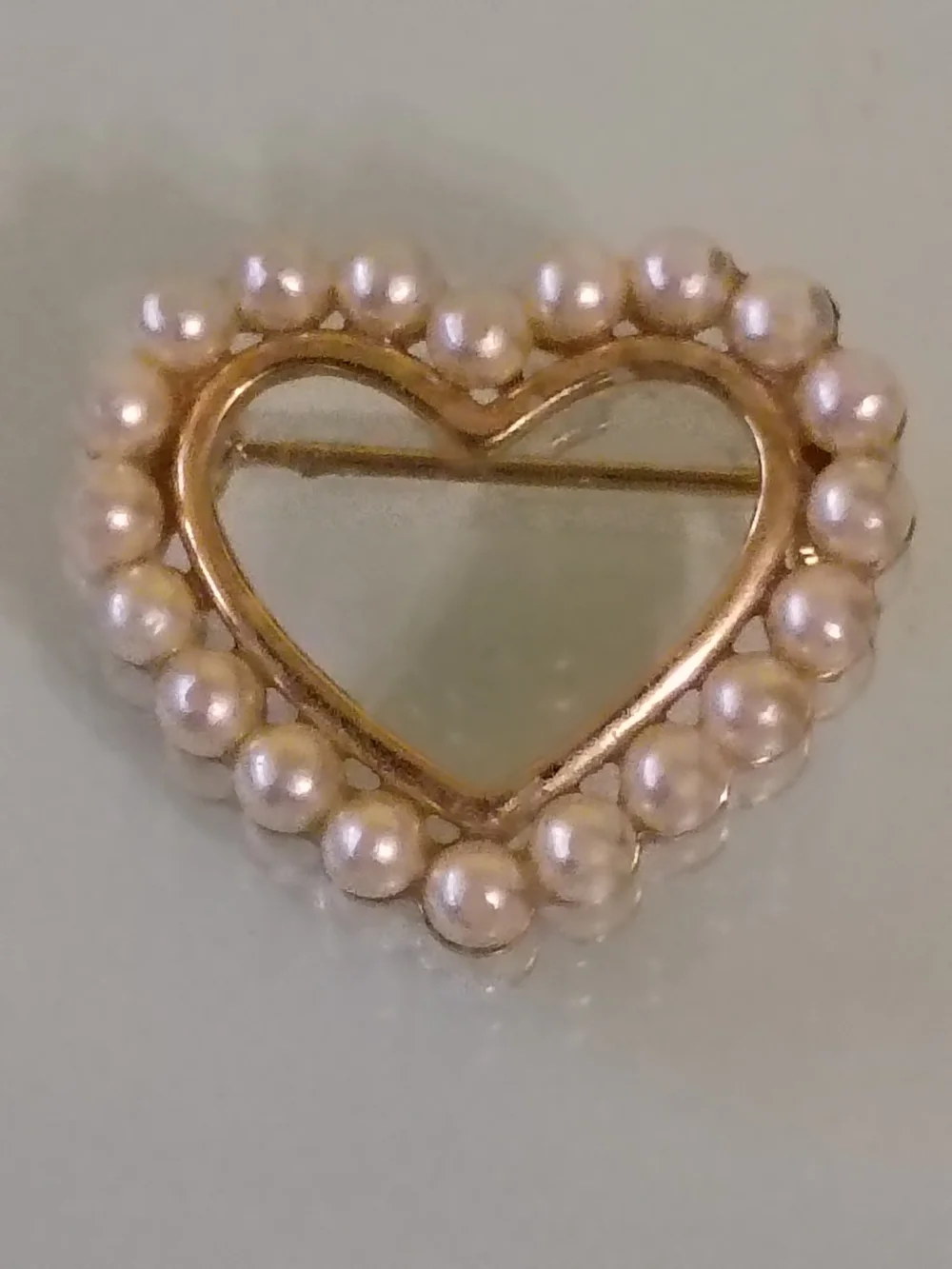 Napier Gold Plated Faux Pearl Brooch1980s